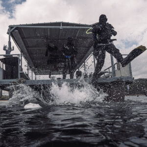 Lake Oauchita diving off boat